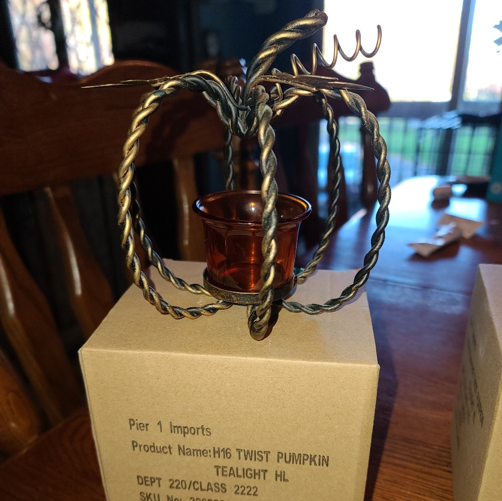 COPY - Listing 3 of 3 Pier One Twist Pumpkin. Have 2 in boxes and 1 with no box!
